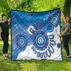 NAIDOC Week 2026 Quilt 50 Years Deadly Dhari Blue Aboriginal Art