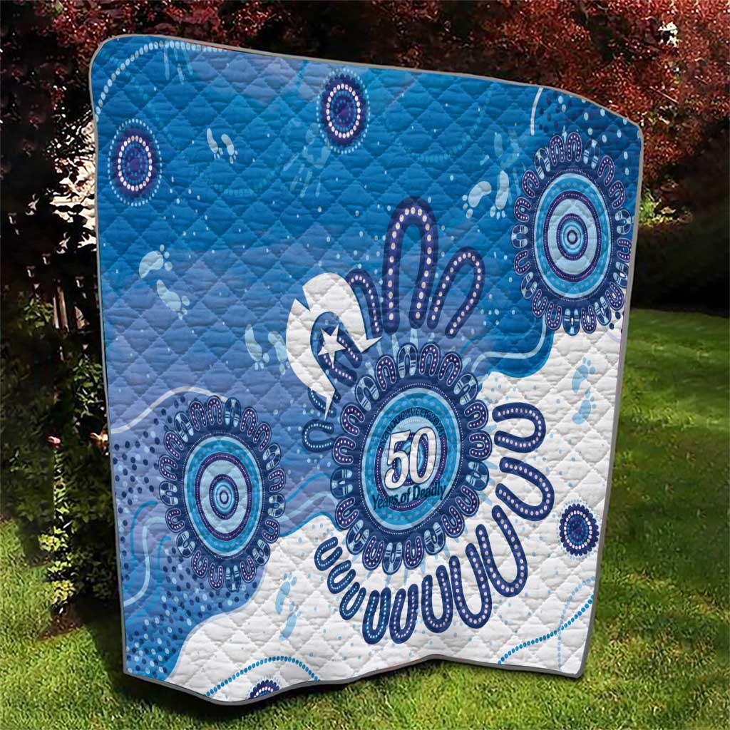 NAIDOC Week 2026 Quilt 50 Years Deadly Dhari Blue Aboriginal Art