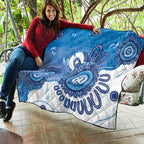 NAIDOC Week 2026 Quilt 50 Years Deadly Dhari Blue Aboriginal Art