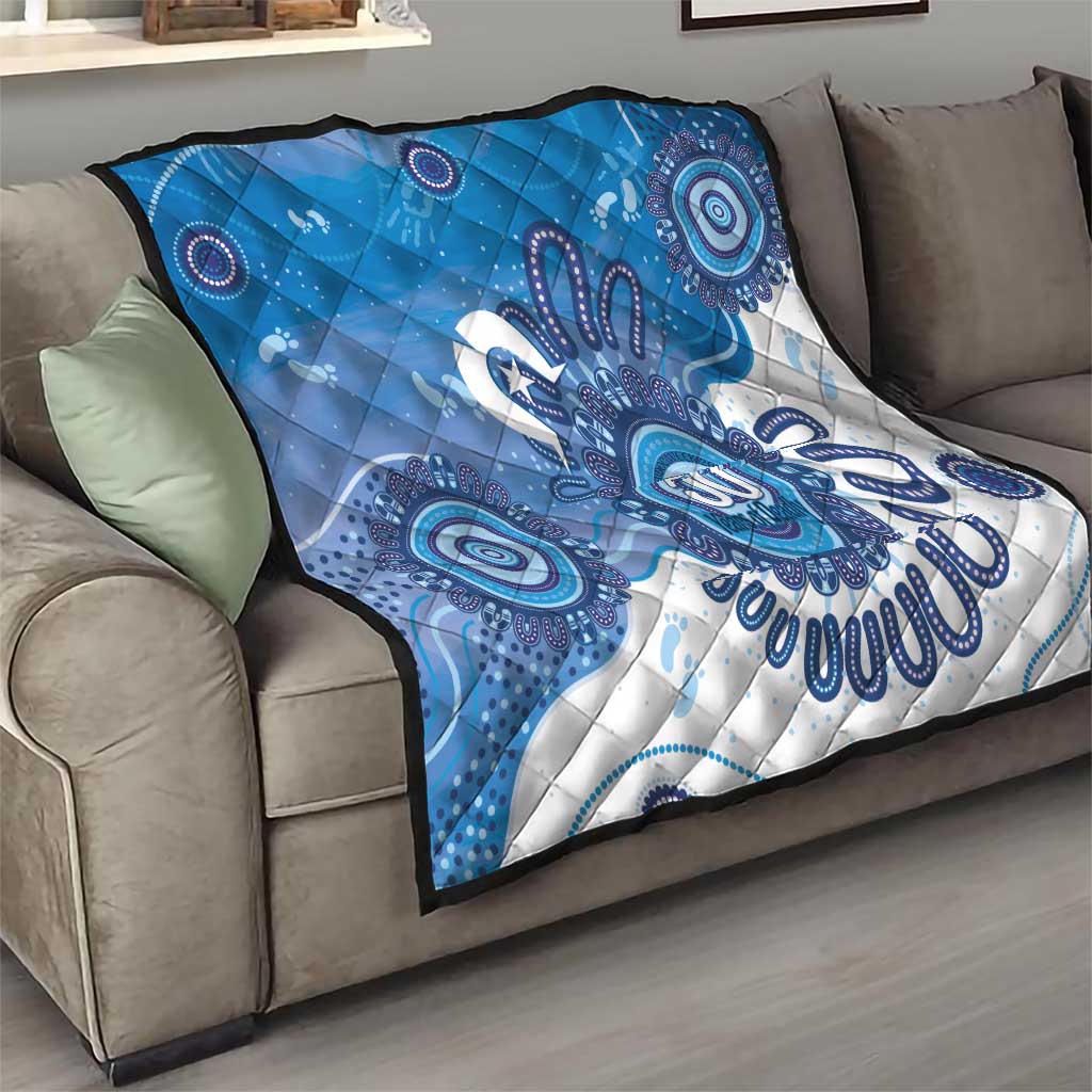 NAIDOC Week 2026 Quilt 50 Years Deadly Dhari Blue Aboriginal Art