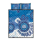NAIDOC Week 2026 Quilt Bed Set 50 Years Deadly Dhari Blue Aboriginal Art