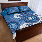 NAIDOC Week 2026 Quilt Bed Set 50 Years Deadly Dhari Blue Aboriginal Art
