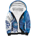 NAIDOC Week 2026 Sherpa Hoodie 50 Years Deadly Dhari Blue Aboriginal Art