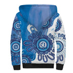 NAIDOC Week 2026 Sherpa Hoodie 50 Years Deadly Dhari Blue Aboriginal Art