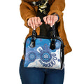 NAIDOC Week 2026 Shoulder Handbag 50 Years Deadly Dhari Blue Aboriginal Art