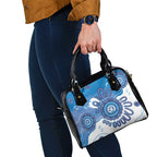 NAIDOC Week 2026 Shoulder Handbag 50 Years Deadly Dhari Blue Aboriginal Art