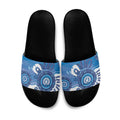 NAIDOC Week 2026 Slide Sandals 50 Years Deadly Dhari Blue Aboriginal Art