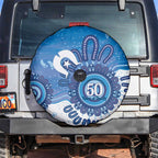 NAIDOC Week 2026 Spare Tire Cover 50 Years Deadly Dhari Blue Aboriginal Art
