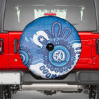 NAIDOC Week 2026 Spare Tire Cover 50 Years Deadly Dhari Blue Aboriginal Art