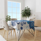 NAIDOC Week 2026 Tablecloth 50 Years Deadly Dhari Blue Aboriginal Art