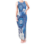 NAIDOC Week 2026 Tank Maxi Dress 50 Years Deadly Dhari Blue Aboriginal Art