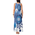 NAIDOC Week 2026 Tank Maxi Dress 50 Years Deadly Dhari Blue Aboriginal Art