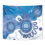 NAIDOC Week 2026 Tapestry 50 Years Deadly Dhari Blue Aboriginal Art