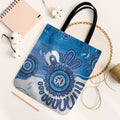 NAIDOC Week 2026 Tote Bag 50 Years Deadly Dhari Blue Aboriginal Art