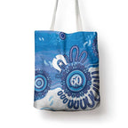 NAIDOC Week 2026 Tote Bag 50 Years Deadly Dhari Blue Aboriginal Art