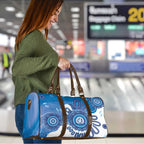 NAIDOC Week 2026 Travel Bag 50 Years Deadly Dhari Blue Aboriginal Art