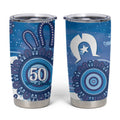 NAIDOC Week 2026 Tumbler Cup 50 Years Deadly Dhari Blue Aboriginal Art