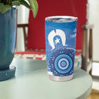 NAIDOC Week 2026 Tumbler Cup 50 Years Deadly Dhari Blue Aboriginal Art