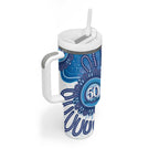 NAIDOC Week 2026 Tumbler With Handle 50 Years Deadly Dhari Blue Aboriginal Art