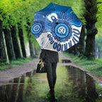 NAIDOC Week 2026 Umbrella 50 Years Deadly Dhari Blue Aboriginal Art
