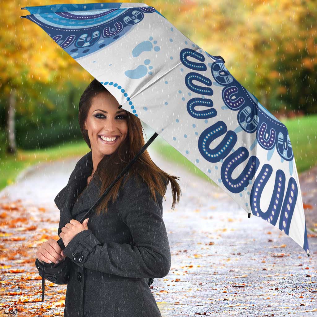 NAIDOC Week 2026 Umbrella 50 Years Deadly Dhari Blue Aboriginal Art