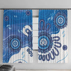 NAIDOC Week 2026 Window Curtain 50 Years Deadly Dhari Blue Aboriginal Art