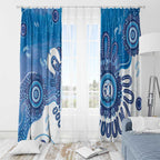 NAIDOC Week 2026 Window Curtain 50 Years Deadly Dhari Blue Aboriginal Art