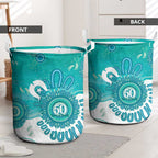 NAIDOC Week 2026 Laundry Basket 50 Years Deadly Dhari Cyan Aboriginal Art