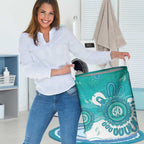 NAIDOC Week 2026 Laundry Basket 50 Years Deadly Dhari Cyan Aboriginal Art