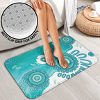 NAIDOC Week 2026 Bathroom Set 50 Years Deadly Dhari Cyan Aboriginal Art