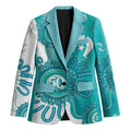 NAIDOC Week 2026 Blazer 50 Years Deadly Dhari Cyan Aboriginal Art