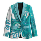 NAIDOC Week 2026 Blazer 50 Years Deadly Dhari Cyan Aboriginal Art