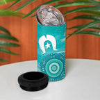 NAIDOC Week 2026 4 in 1 Can Cooler Tumbler 50 Years Deadly Dhari Cyan Aboriginal Art