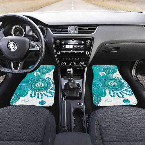 NAIDOC Week 2026 Car Mats 50 Years Deadly Dhari Cyan Aboriginal Art