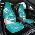 NAIDOC Week 2026 Car Seat Cover 50 Years Deadly Dhari Cyan Aboriginal Art