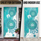 NAIDOC Week 2026 Door Cover 50 Years Deadly Dhari Cyan Aboriginal Art