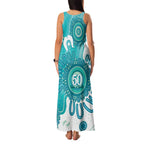 NAIDOC Week 2026 Family Matching Tank Maxi Dress and Hawaiian Shirt 50 Years Deadly Dhari Cyan Aboriginal Art