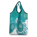 NAIDOC Week 2026 Grocery Bag 50 Years Deadly Dhari Cyan Aboriginal Art