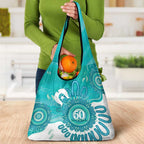 NAIDOC Week 2026 Grocery Bag 50 Years Deadly Dhari Cyan Aboriginal Art