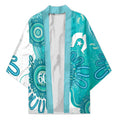 NAIDOC Week 2026 Kimono 50 Years Deadly Dhari Cyan Aboriginal Art