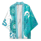 NAIDOC Week 2026 Kimono 50 Years Deadly Dhari Cyan Aboriginal Art