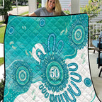 NAIDOC Week 2026 Quilt 50 Years Deadly Dhari Cyan Aboriginal Art
