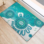 NAIDOC Week 2026 Rubber Doormat 50 Years Deadly Dhari Cyan Aboriginal Art