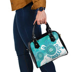 NAIDOC Week 2026 Shoulder Handbag 50 Years Deadly Dhari Cyan Aboriginal Art