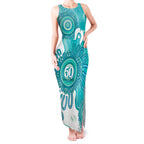 NAIDOC Week 2026 Tank Maxi Dress 50 Years Deadly Dhari Cyan Aboriginal Art