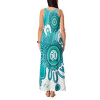 NAIDOC Week 2026 Tank Maxi Dress 50 Years Deadly Dhari Cyan Aboriginal Art