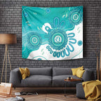 NAIDOC Week 2026 Tapestry 50 Years Deadly Dhari Cyan Aboriginal Art