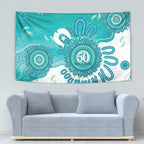 NAIDOC Week 2026 Tapestry 50 Years Deadly Dhari Cyan Aboriginal Art