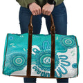 NAIDOC Week 2026 Travel Bag 50 Years Deadly Dhari Cyan Aboriginal Art