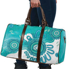NAIDOC Week 2026 Travel Bag 50 Years Deadly Dhari Cyan Aboriginal Art